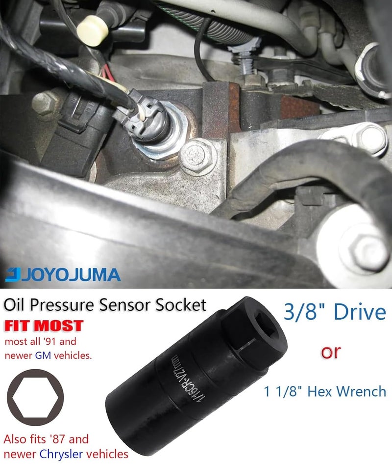 JOYOJUMA 12673134 Oil Pressure Sensor for Chevrolet Silverado 1500 2500 Suburban Buick Chevy Express Avalanche Camaro Tahoe Colorado Equinox GMC Savana,Sierra,Yukon,Canyon Cadillac CTS Escalade 2009-2020 - Image 2